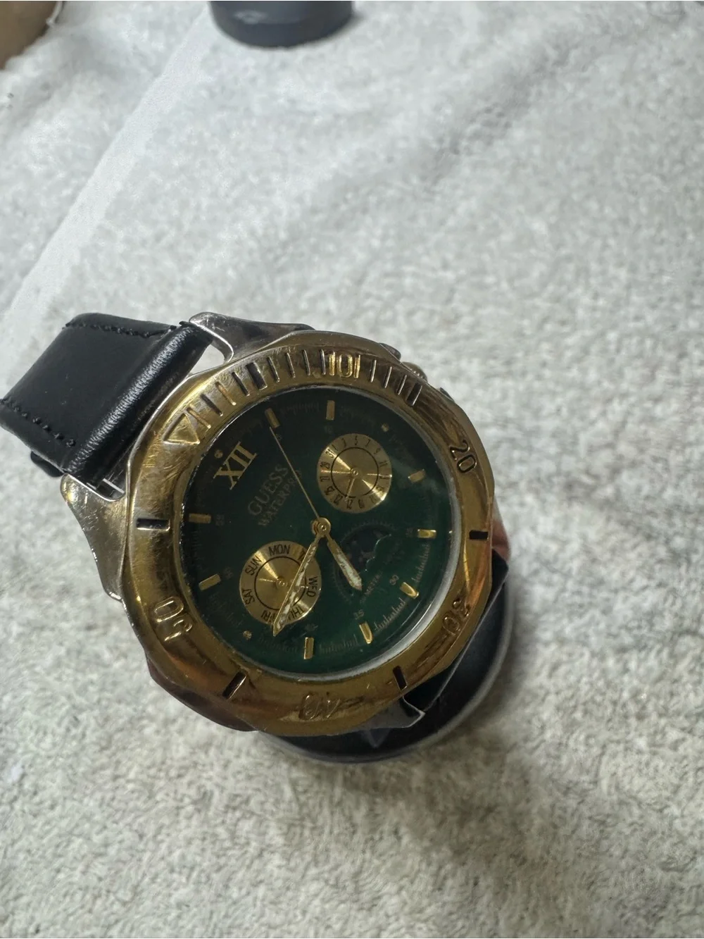 Guess Gold-Tone Case Green Dial Men’s Watch